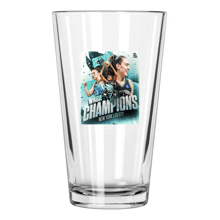 2024 New York Liberty Photo Wnba Finals Champions Pint Beer Drinking Glass