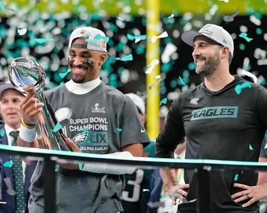 2024 Nfl Champions Philadelphia Eagles Glossy Magnet Super Bowl Lix Print 1