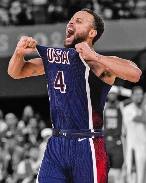 2024 Olympics Stephen Curry Glossy Keychain Paris Keychain Basketball Print