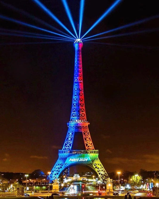 2024 Paris France Eiffel Tower Glossy Keychain Print Olympics Keychain