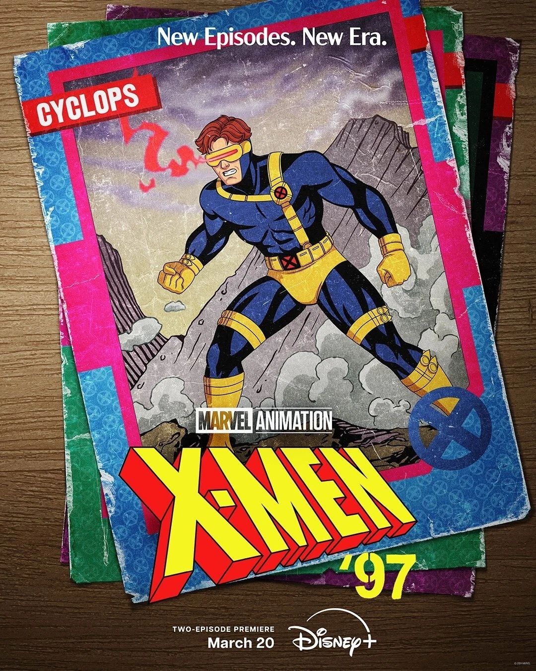 2024 X Men 97 Movie Keychain 11X14 Wolverine Gambit Rogue Cyclops Storm Beast