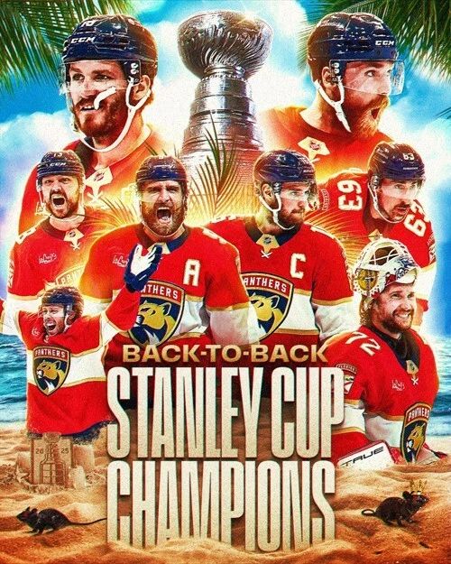 2025 Stanley Cup Florida Panthers Glossy Keychain Back To Back Champions Print
