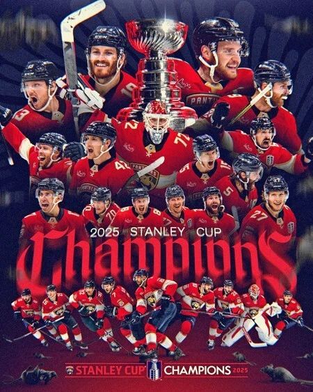 2025 Stanley Cup Florida Panthers Glossy Magnet Nhl Champions Print 3