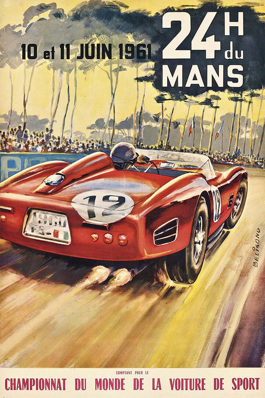 24 Hours Le Mans 1961 Vintage Racing Travel Auto Jigsaw Puzzle