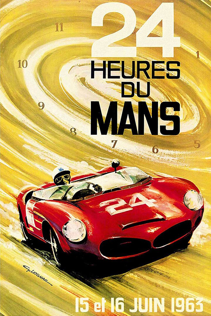 24 Hours Le Mans 1962 Racing Travel Vintage Print Jigsaw Puzzle