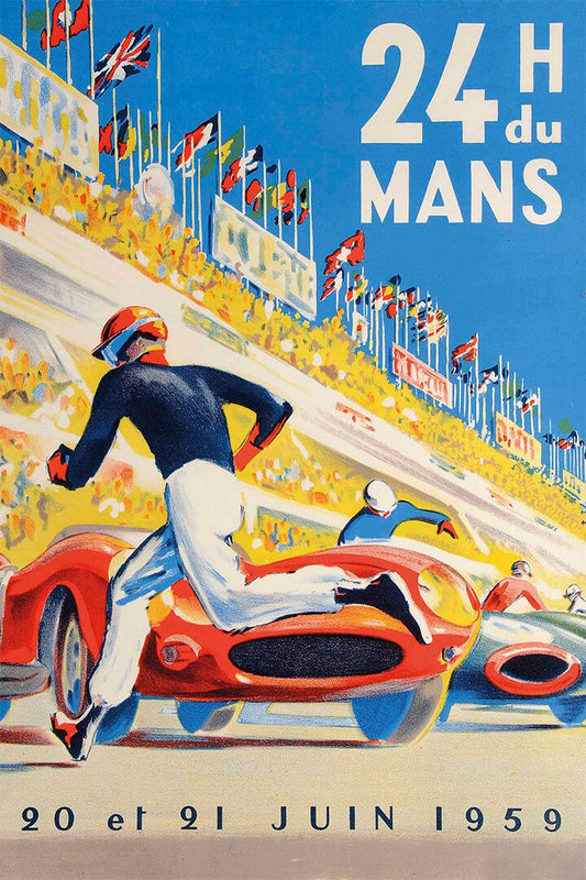 24 Hours Of Le Mans 1959S Auto Races Vintage Style Jigsaw Puzzle