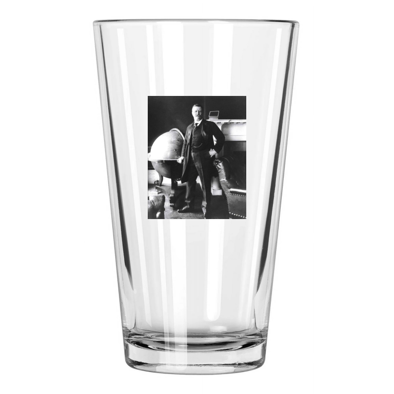 26Th Us President Theodore 'Teddy' Roosevelt Photo 1 Pint Beer Drinking Glass