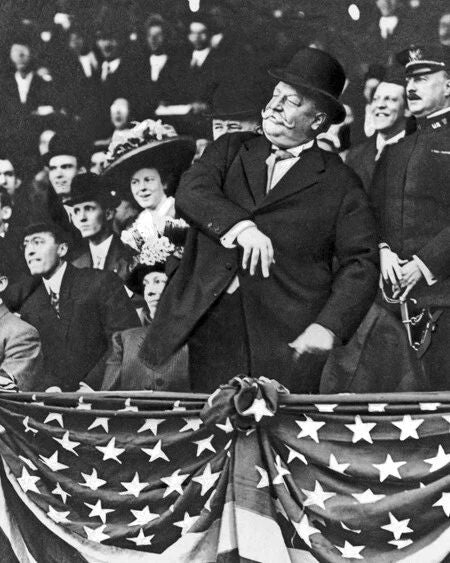 27Th Us President William H Taft Glossy Magnet 1910 First Pitch Print 1