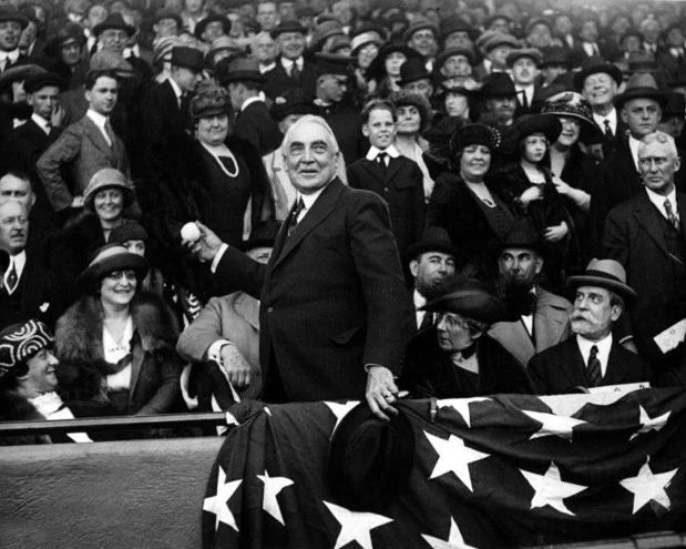 29Th Us President Warren Harding Glossy Magnet 1St Pitch Portrait Magnet