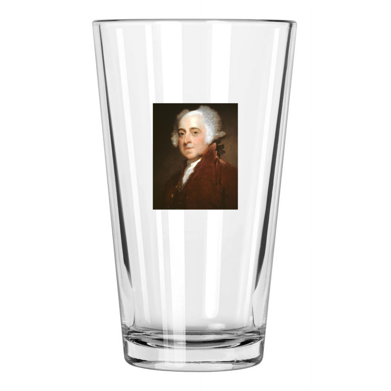 2Nd Us President John Adams Photo Political Painting Pint Beer Drinking Glass