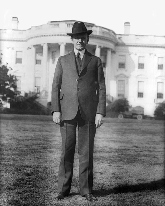 30Th Us President Calvin Coolidge Glossy Keychain Political Keychain