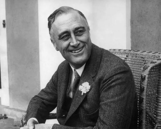 32Nd President Franklin D Roosevelt Glossy Keychain Political Print Fdr Keychain