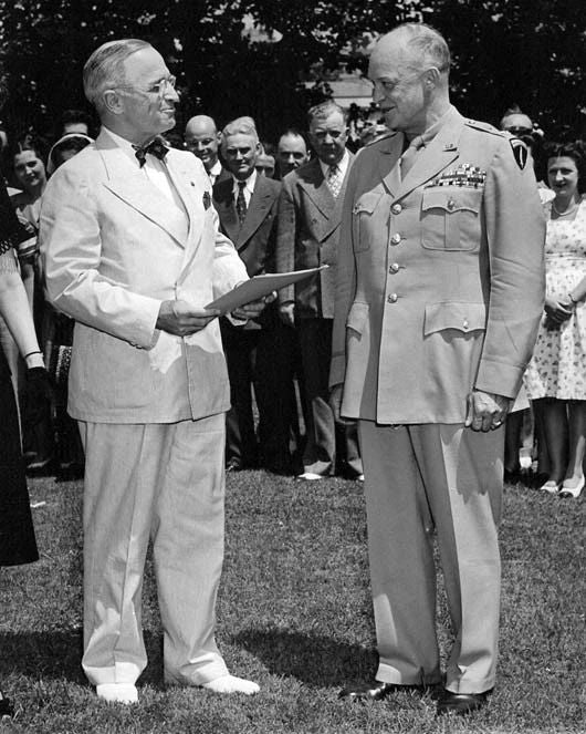 33Rd President Harry S Truman & Dwight Eisenhower Glossy Magnet Magnet