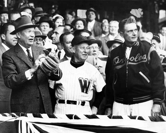 34Th Us President Dwight Eisenhower Glossy Magnet 1St Pitch Magnet Senators