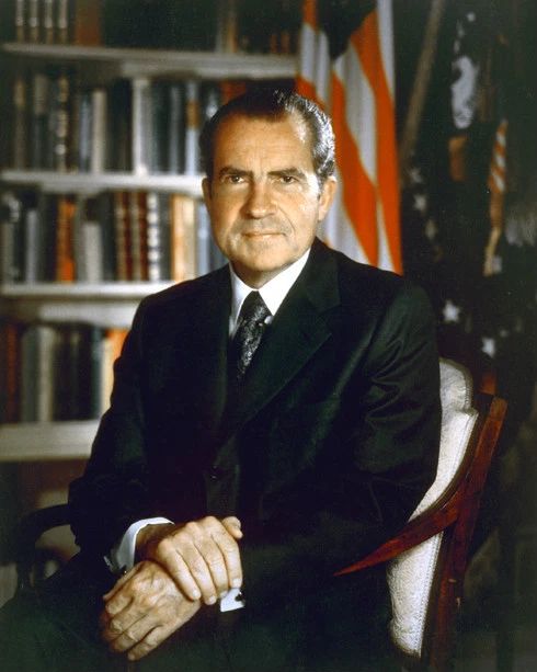 37Th Us President Richard Nixon Glossy Keychain Keychain Political Print