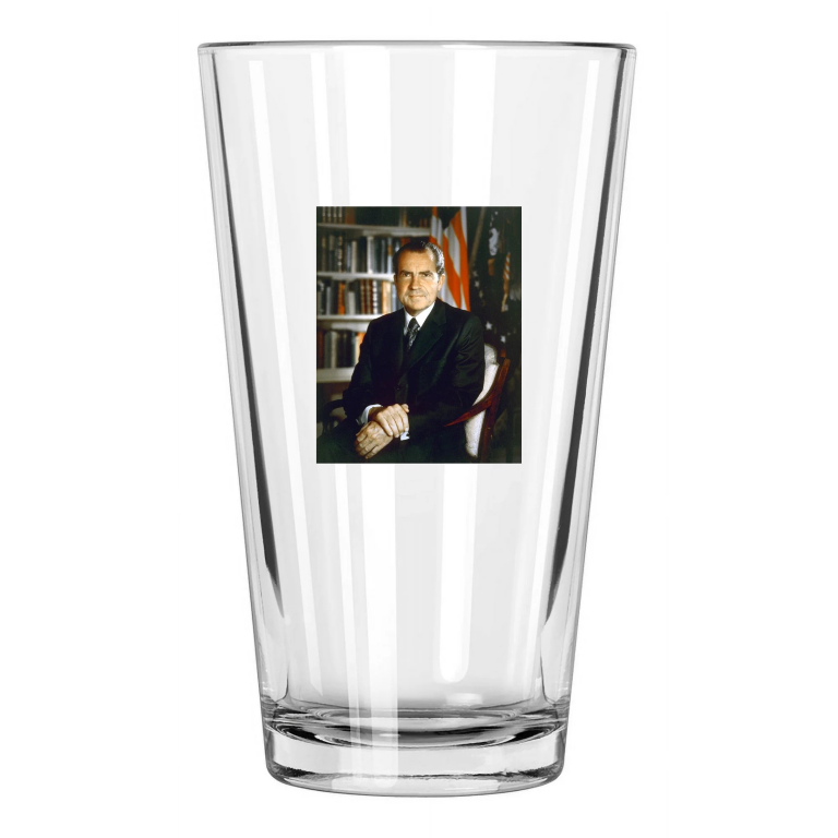 37Th Us President Richard Nixon Photo Political Pint Beer Drinking Glass