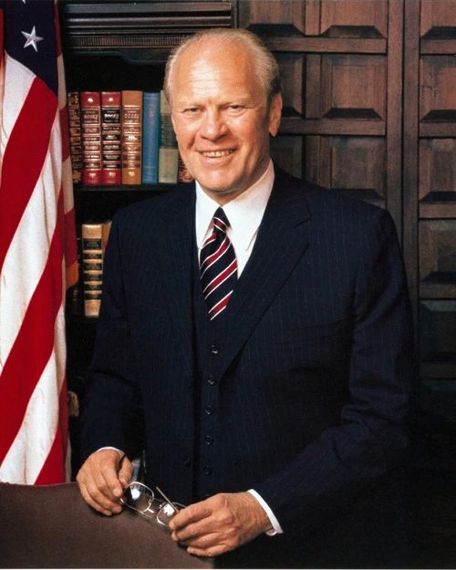 38Th U.S. President Gerald Ford Glossy Keychain Keychain Political Print