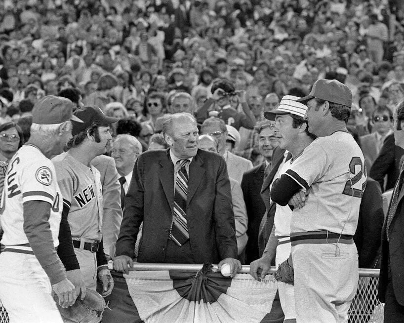 38Th Us President Gerald Ford Glossy Magnet 1976 All Star Game Print