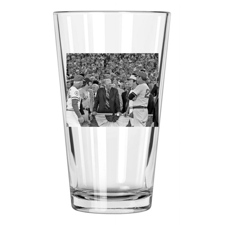 38Th Us President Gerald Ford Photo 1976 All Star Game Pint Beer Drinking Glass