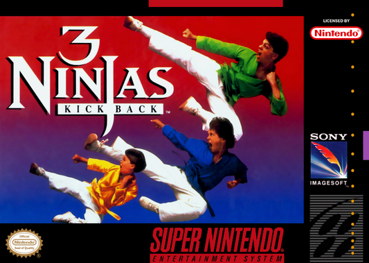 3 Ninjas Kick Back (Usa) Snes Print Poster