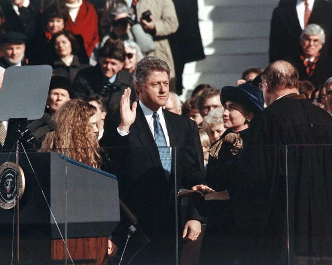 42Nd Us President Bill Clinton Glossy Keychain 1993 Inauguration Keychain