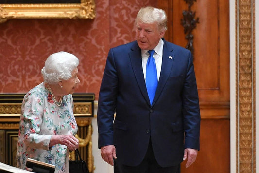 45Th President Donald Trump & Queen Elizabeth Picture Magnet Print