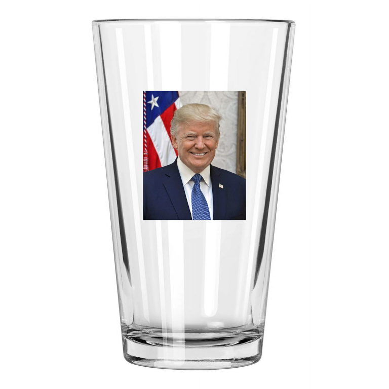 45Th U.S. President Donald John Trump Photo Us America Pint Beer Drinking Glass