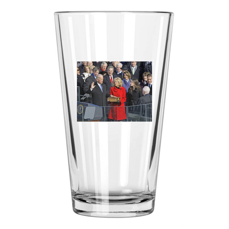 46Th Us President Joe Biden Photo 2021 Inauguration Pint Beer Drinking Glass