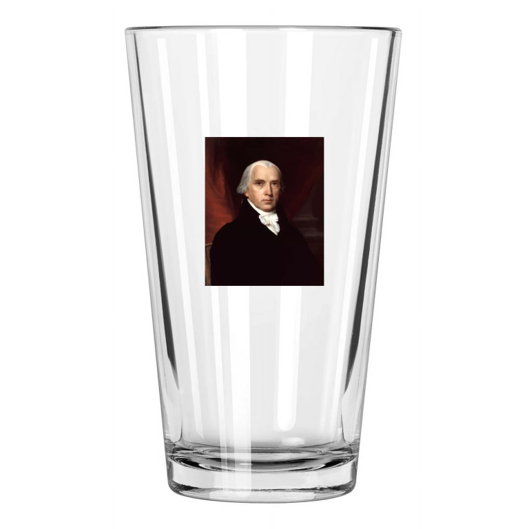 4Th Us President James Madison Political Vintage 2 Pint Beer Drinking Glass