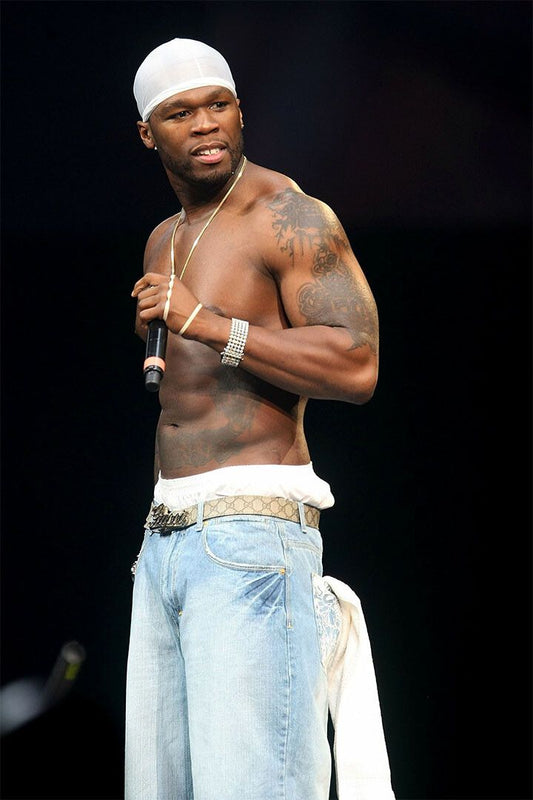 50 Cent Hip Hop Rapper Musician Muscle Print Jigsaw Puzzle
