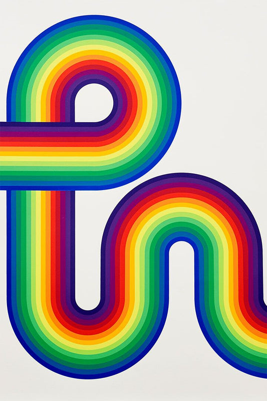 70S Rainbow Colorful Efect Painting Print Jigsaw Puzzle