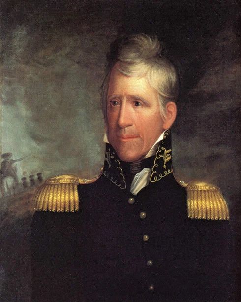 7Th Us President Andrew Jackson Glossy Magnet Print Oil Painting Magnet