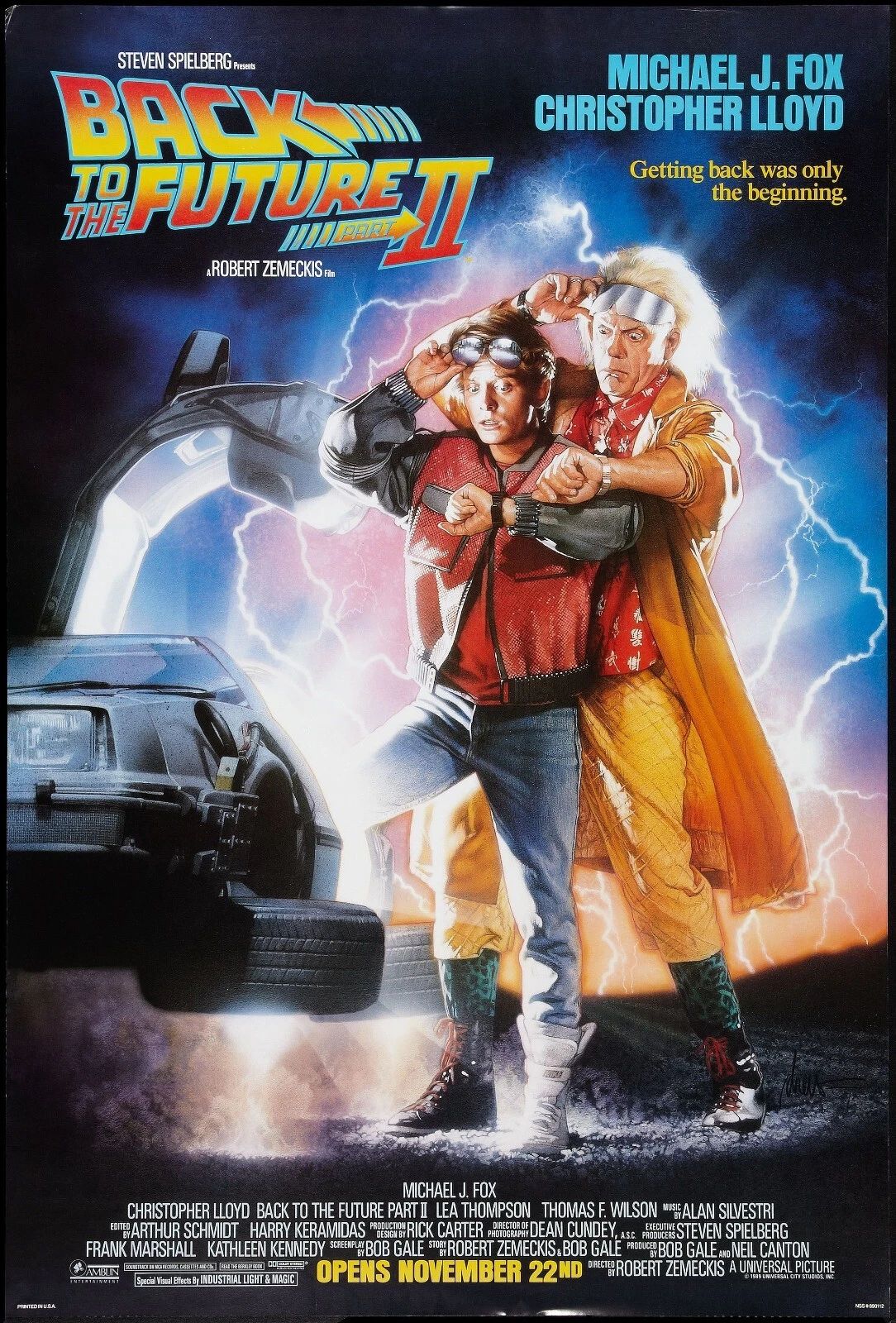 80S Sci Fi Classic Back To The Future Part 2 Movie Keychain Picture Keychain