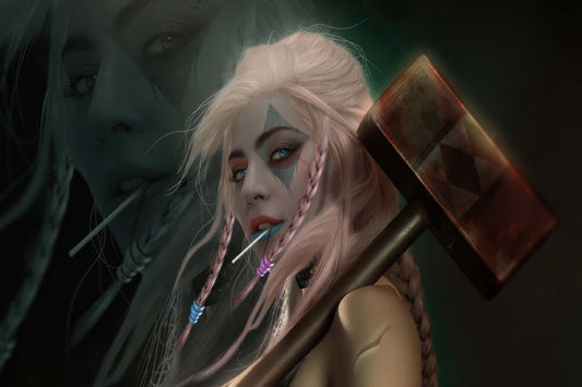 Harley Quinn Joker 2 Movie 2024 Comic Book Keychain