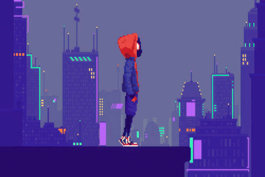 Miles Morales Spider Man Pixel Art Comic Book Poster Print Wall Art