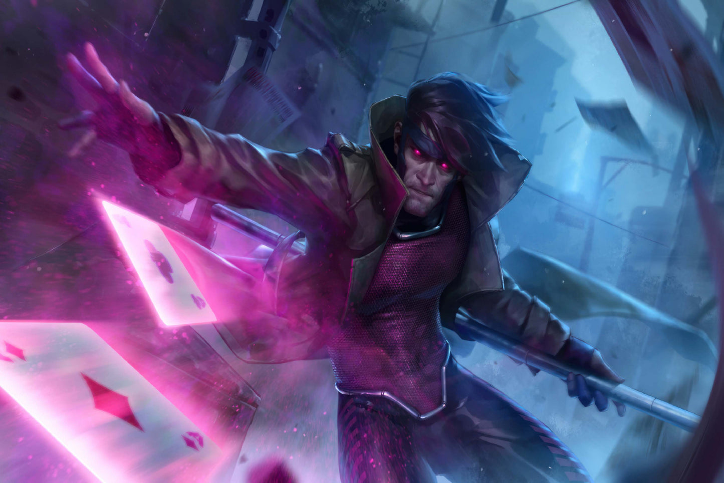 Gambit Cards X Men Marvel Comic Book Poster Print Wall Art