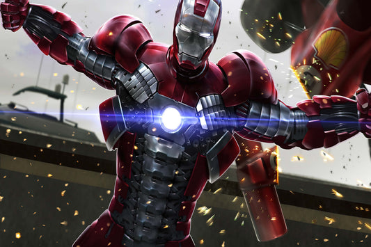 Iron Man Unibeam Comic Book Poster Print Wall Art