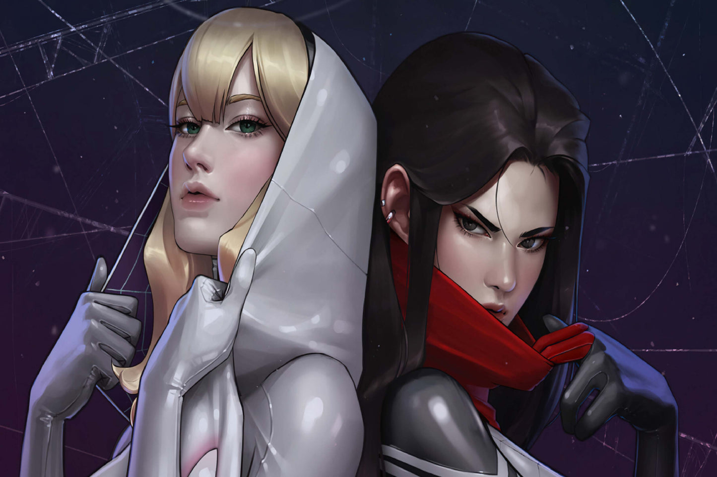 Silk And Spider Gwen Marvel Comic Book Poster Print Wall Art