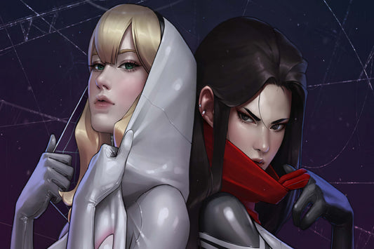 Silk And Spider Gwen Marvel Comic Book Poster Print Wall Art