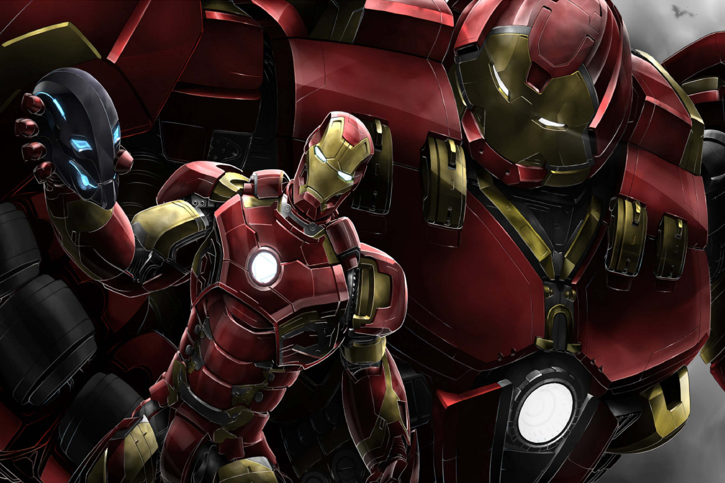 Iron Man Hulkbuster Comic Book Poster Print Wall Art