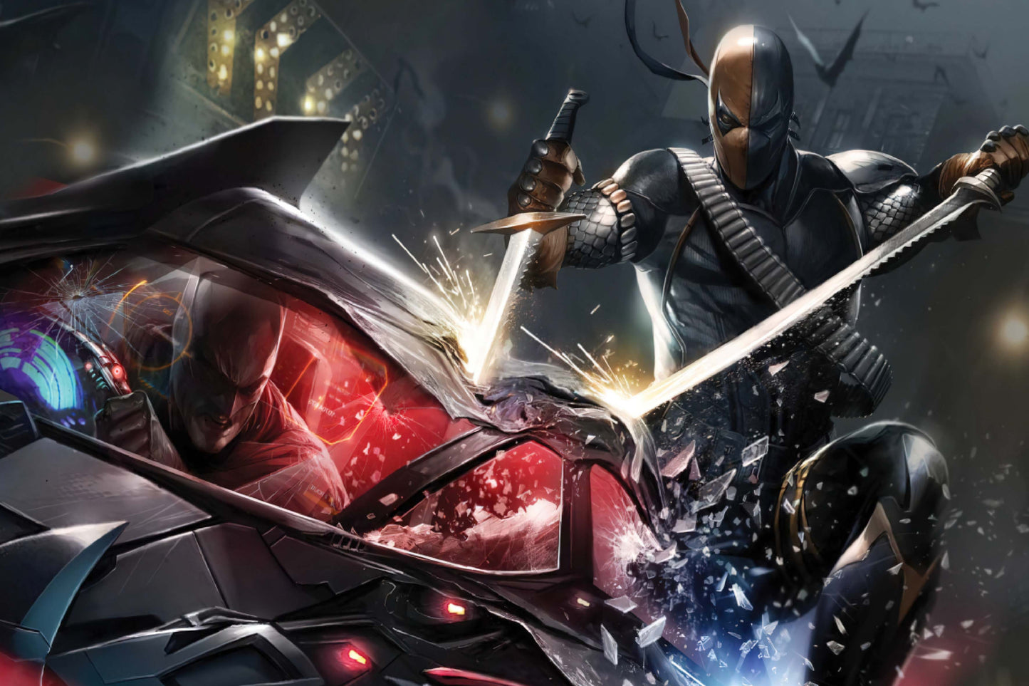 Batman Vs. Deathstroke Dc Comics Comic Book Poster Print Wall Art