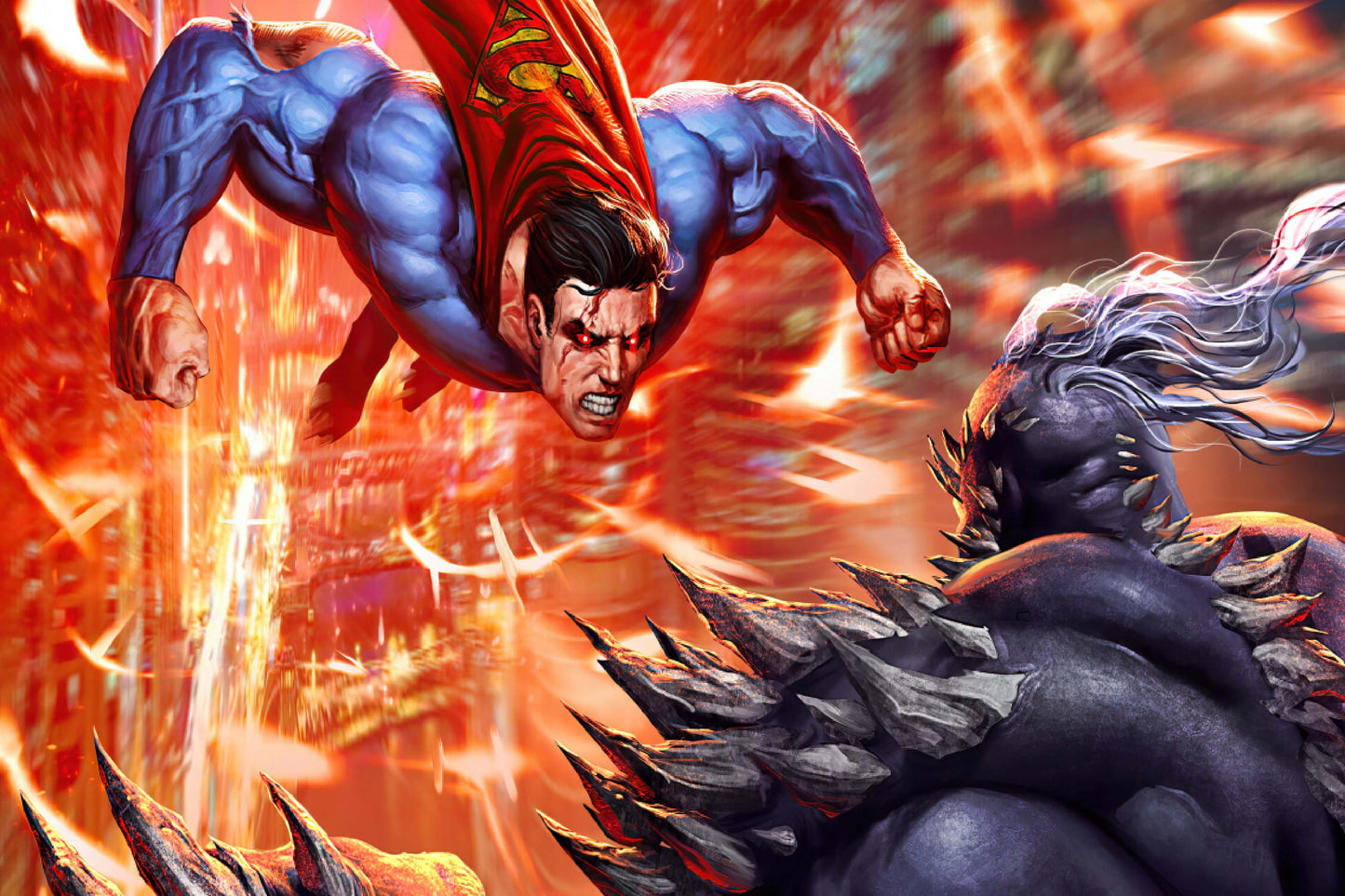 Superman Vs. Doomsday Dc Comic Book Poster Print Wall Art