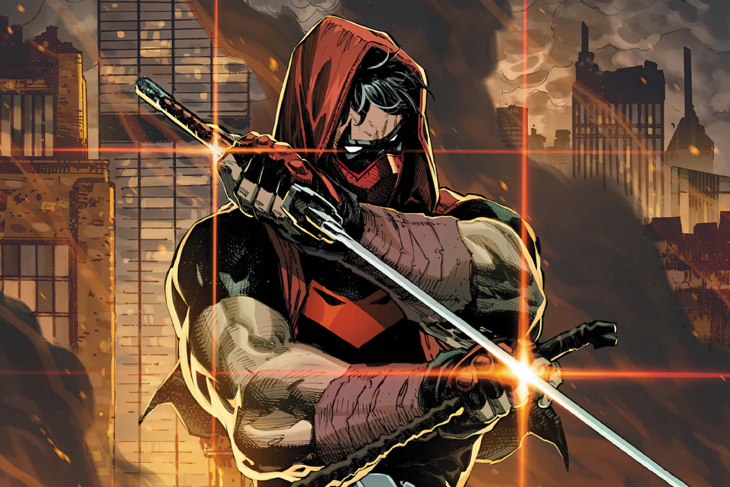 Red Hood Outlaw Crowbar Katana Sword Comic Book Poster Print Wall Art