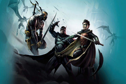 Batman Robin Vs. Deathstroke Comic Book Poster Print Wall Art