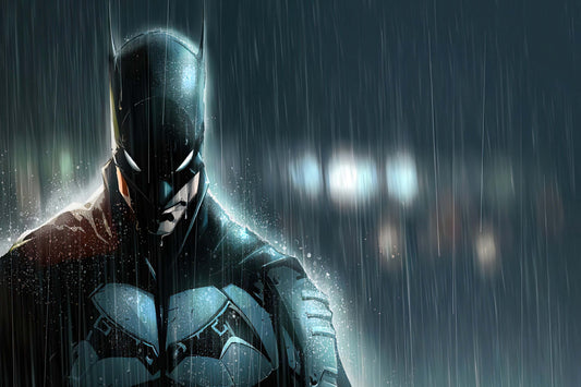 The Batman Movie In The Rain Comics Art Comic Book Poster Print Wall Art
