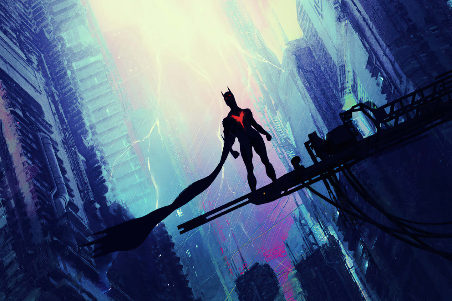 Batman Beyond Gotham City Night Comic Book Poster Print Wall Art