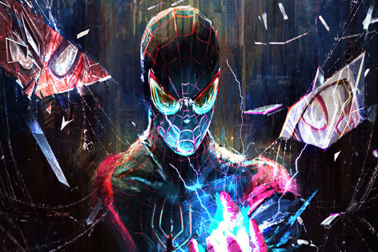 Miles Morales Spider Man Into The Spider Verse Art Comic Book Poster Print Art