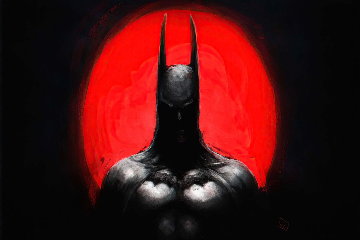 Batman Art Dark Background Comic Book Poster Print Wall Art