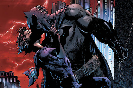 Batman Catwoman Kiss Comic Book Poster Print Wall Art