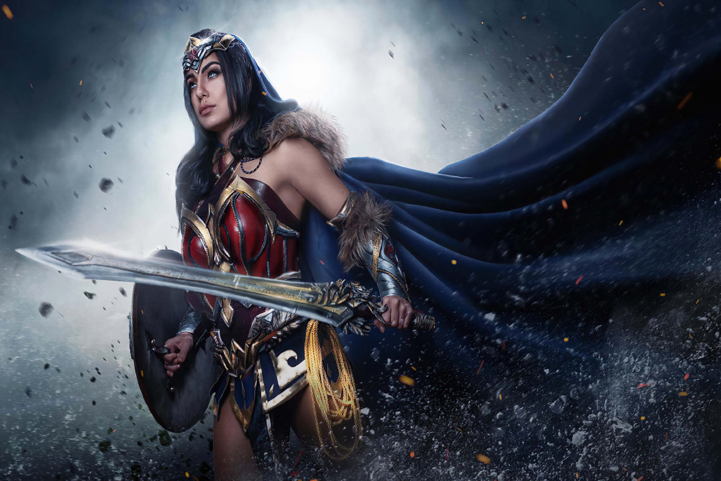 Wonder Woman Cosplay Comic Book Poster Print Wall Art